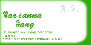 marianna hang business card